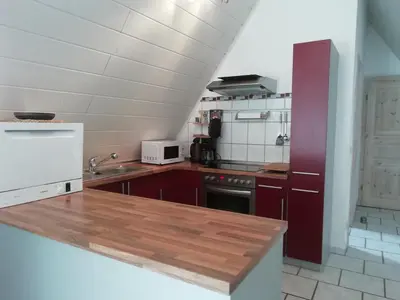 Küche/Küchenzeile in der Unterkunft Ferienwohnung Familie Faath