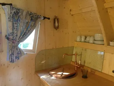Ein Badezimmer in der Unterkunft Hexenhäuschen am Waldrand