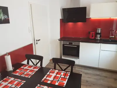 Küche/Küchenzeile in der Unterkunft Top Apartment Rödermark 2SZ