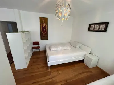 Ein Bett oder Betten in einem Zimmer der Unterkunft Top Apartment Rödermark 2SZ