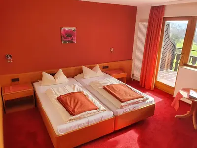 Ein Bett oder Betten in einem Zimmer der Unterkunft Waldschenke Fuhr