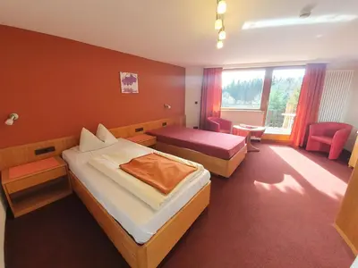Ein Bett oder Betten in einem Zimmer der Unterkunft Waldschenke Fuhr