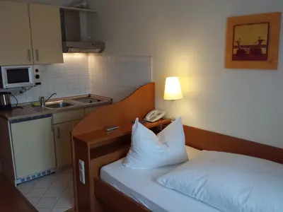 Küche/Küchenzeile in der Unterkunft Hotel am Exerzierplatz