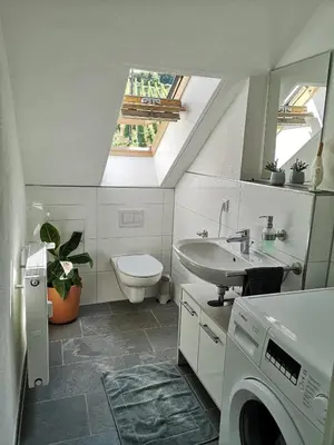 Ein Badezimmer in der Unterkunft Ferienwohnung 