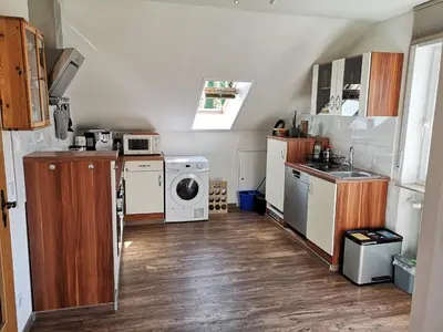 Küche/Küchenzeile in der Unterkunft Ferienwohnung 