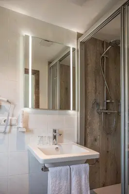 Ein Badezimmer in der Unterkunft Restaurant Grüner Baum