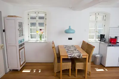Küche/Küchenzeile in der Unterkunft Gästezimmer Mittelgasse