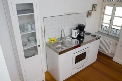 Küche/Küchenzeile in der Unterkunft Gästezimmer Mittelgasse