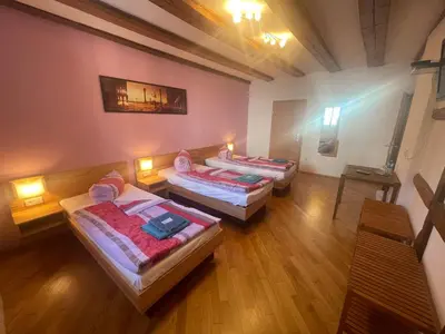 Ein Bett oder Betten in einem Zimmer der Unterkunft Hotel - Ristorante La Grotta