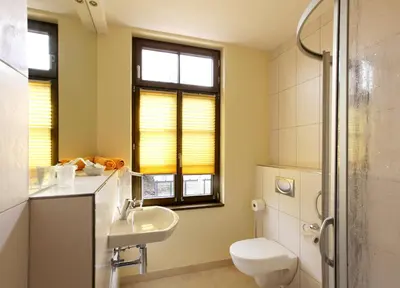 Ein Badezimmer in der Unterkunft Bahnhof Busch