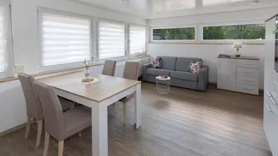 Ein Sitzbereich in der Unterkunft Gästezimmer - Ferienwohnung 1 - Brauhaus Dürr