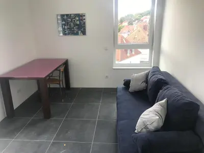 Ein Sitzbereich in der Unterkunft The Penthouse