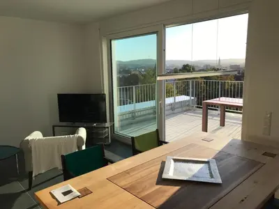 Ein Balkon oder eine Terrasse in der Unterkunft The Penthouse
