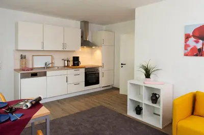 Küche/Küchenzeile in der Unterkunft Parkblick Appartement - Entspannung pur!