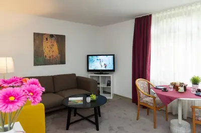 TV/Unterhaltungsangebot in der Unterkunft Parkblick Appartement - Entspannung pur!