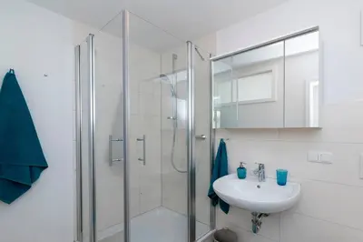 Ein Badezimmer in der Unterkunft Schönblick - gemütlich übernachten!