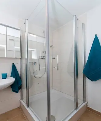 Ein Badezimmer in der Unterkunft Waldblick Appartement