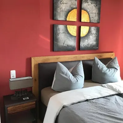 Ein Bett oder Betten in einem Zimmer der Unterkunft Hotel Maxdorfer Hof