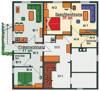 Grundriss der Unterkunft Römerklause