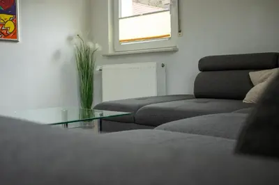 Ein Sitzbereich in der Unterkunft Ferienwohnung 1