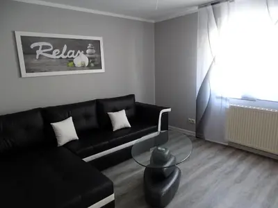 Ein Sitzbereich in der Unterkunft Ferienhaus Fam. Bisgen