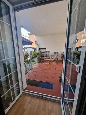 Ein Balkon oder eine Terrasse in der Unterkunft Ferienwohnung
