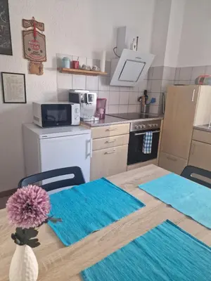 Küche/Küchenzeile in der Unterkunft Ferienwohnung