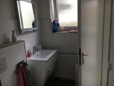 Ein Badezimmer in der Unterkunft Pension Malwine