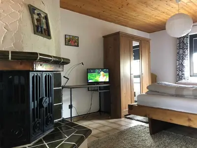 Ein Bett oder Betten in einem Zimmer der Unterkunft Ferienwohnungen Zerbe