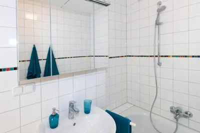 Ein Badezimmer in der Unterkunft Abendrot Appartement