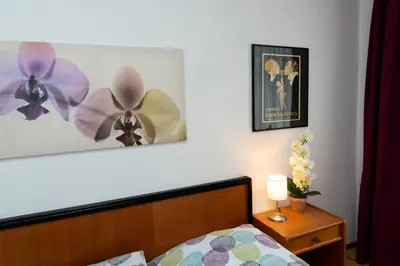 Ein Bett oder Betten in einem Zimmer der Unterkunft Morgentau Appartement