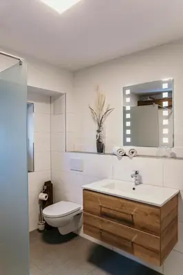 Ein Badezimmer in der Unterkunft Landgasthof Krone