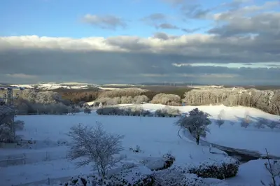 Ruhige Ferienwohnung mit Fernblick im Winter
