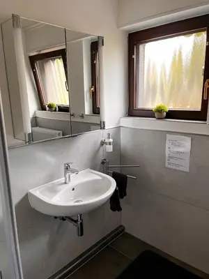 Ein Badezimmer in der Unterkunft Landhaus Stetten