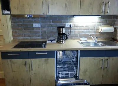 Küche/Küchenzeile in der Unterkunft Haus Wasmuth - Ferienwohnung DORFPLATZ