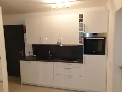 Küche/Küchenzeile in der Unterkunft Schicke Ferienwohnung Darmstadt Bessungen