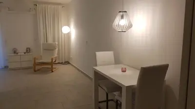 Ein Sitzbereich in der Unterkunft Schicke Ferienwohnung Darmstadt Bessungen