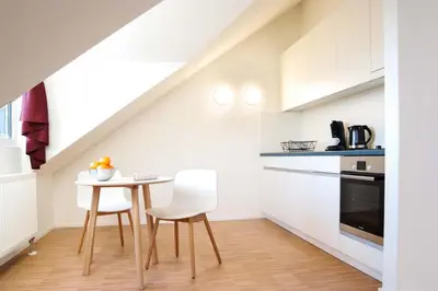 Küche/Küchenzeile in der Unterkunft SEEGER Living Premium Downtown