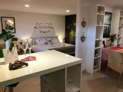 Ein Sitzbereich in der Unterkunft Schwarzwald Boutique-Apartment HAUS REHGARTEN