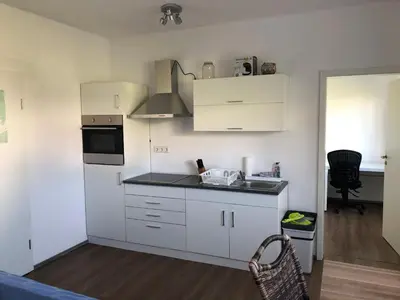 Küche/Küchenzeile in der Unterkunft Ferienwohnung Janson