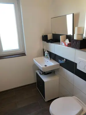 Ein Badezimmer in der Unterkunft Ferienwohnung Janson