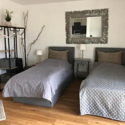 Ein Bett oder Betten in einem Zimmer der Unterkunft Apartment Sudermann