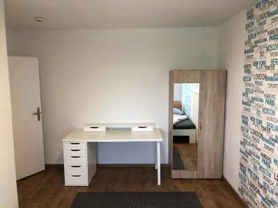 Ein Bett oder Betten in einem Zimmer der Unterkunft Apartment Mainz-Bretzenheim