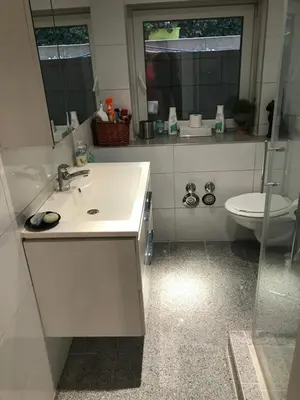 Ein Badezimmer in der Unterkunft Idyllische und ruhig gelegene 1ZKB Wohnung in Ludwigshafen am Rhein