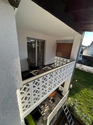 Ein Balkon oder eine Terrasse in der Unterkunft Apartment am Rathaus 3SZ