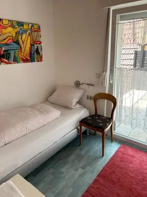 Ein Sitzbereich in der Unterkunft Apartment am Rathaus 3SZ