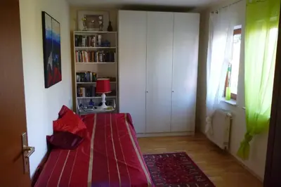 Ein Bett oder Betten in einem Zimmer der Unterkunft Ferienwohnung Rehgarten