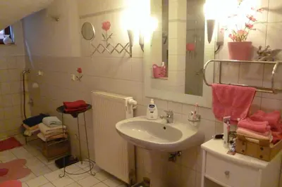 Ein Badezimmer in der Unterkunft Ferienwohnung Rehgarten