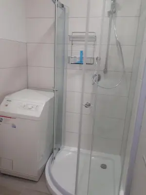 Ein Badezimmer in der Unterkunft Modernes Businessapartement
