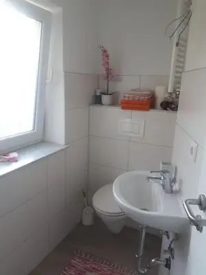 Ein Badezimmer in der Unterkunft Modernes Businessapartement
